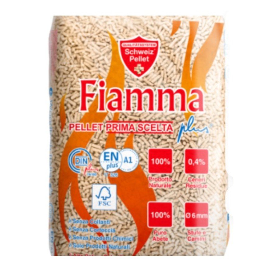 Pellet Fiamma Super Premium – Abete bianco – Bancale 70 sacchi da 15 kg