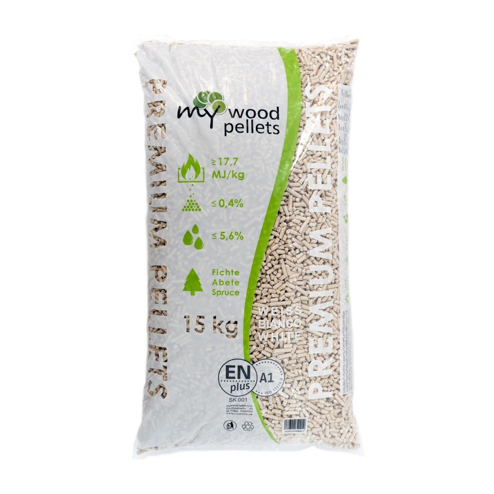 Pellet MyWood – Abete extra bianco – Bancale 70 sacchi da 15 kg