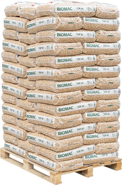 Pellet Biomac Top – 100% abete – Bancale 70 sacchi da 15 kg